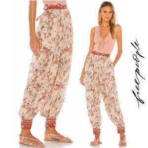 Free People boho floral harem pants